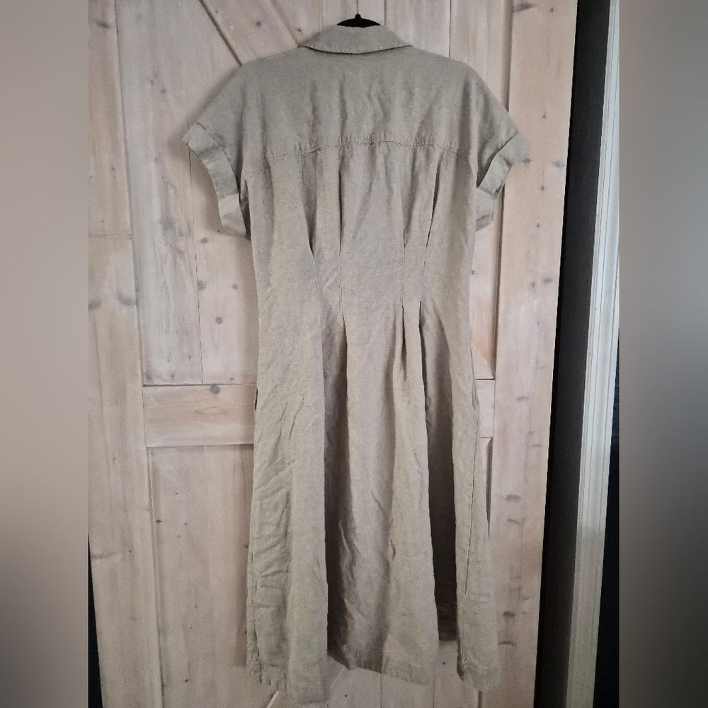 Universal Thread Beige Button-Front Midi Dress - image 2